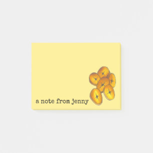 Flygplantener som kokar Bananas Karibias mat Post-it Block