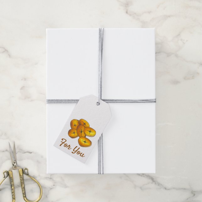 Flygplantener som kokar Bananas Karibias mat Presentetikett (Med Snöre)