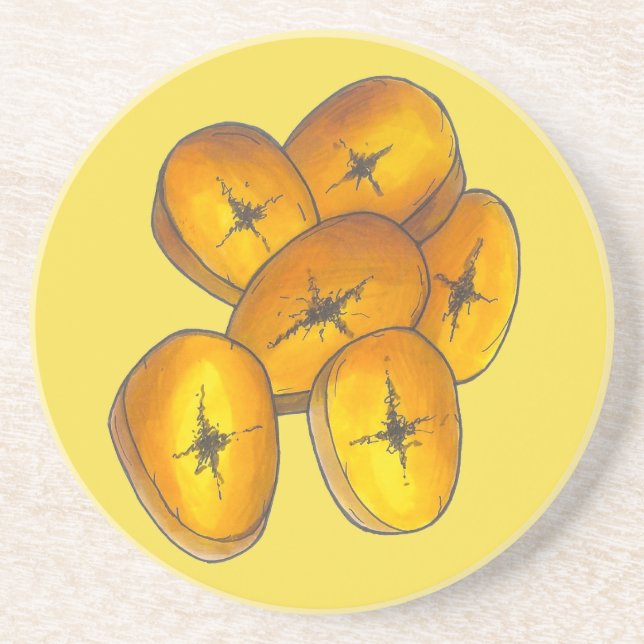 Flygplantener som kokar Bananas Karibias mat Underlägg (Framsidan)
