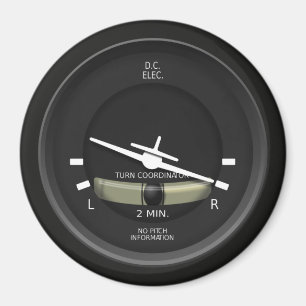 Flygplanvändkoordinatorn instrumenterar magnet