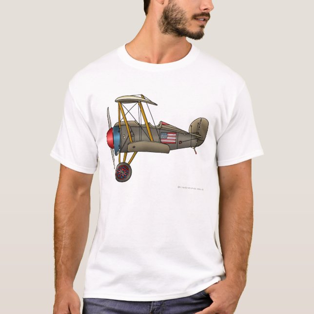 FlygplanvintageBiplane Tee Shirt (Framsida)