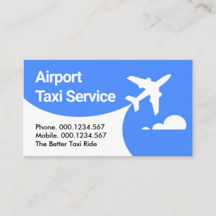 Flygplats Flygplan Taxi Blå Himmel Visitkort