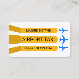 Flygplats Landningsbana Taxi Tjänst Visitkort