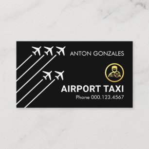 Flygplats Taxi Flygplan Landningsbana Visitkort