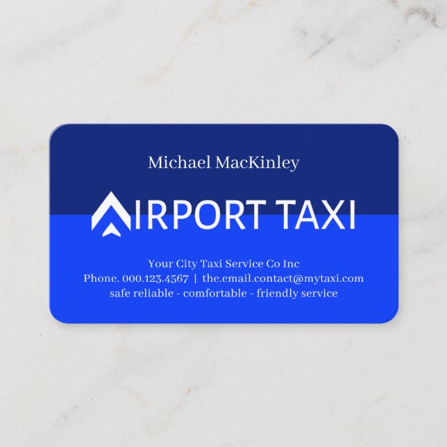 Flygplats Taxi Service Visitkort (Framsida)