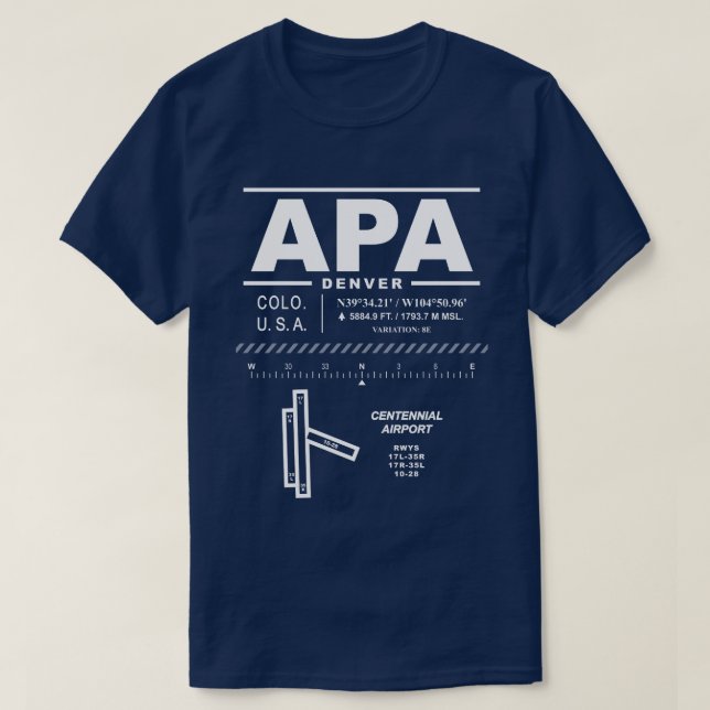 Flygplatsen APA T-Shirt (Design framsida)