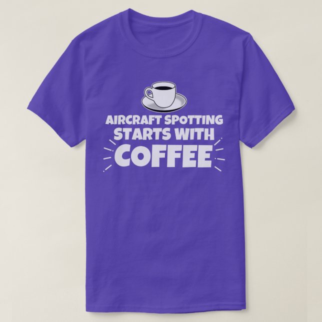 Flygplatsen börjar med kaffe och roligt t shirt (Design framsida)