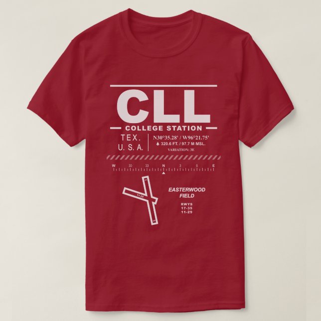 Flygplatsen Easterwood Fält CLL T Shirt (Design framsida)