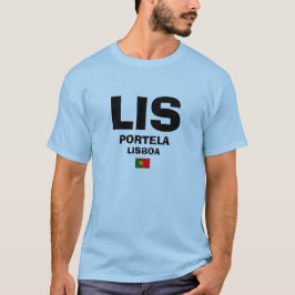 Flygplatsen för LIS Lisboa Portela kodifierar T-shirt