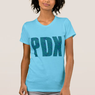 Flygplatsen för PDX Portland mattar text Tee