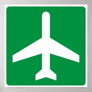 Flygplatsen Higway undertecknar Poster