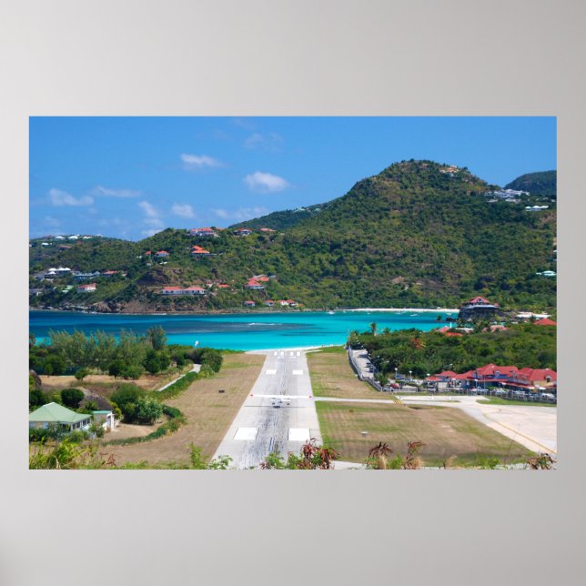 Flygplatsen Saint Barthélemy (Saint Barts) Poster (Framsidan)