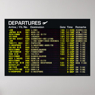 Flygplatsens avgångar Poster