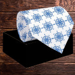 Flygplatsens blå marinkompass slips<br><div class="desc">Navy Blue Nautical Compass halsband</div>