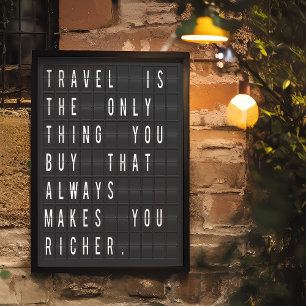 Flygplatsens digitala Novelty Travel Poster