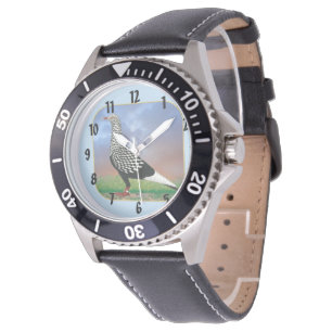 Flygplatsens Pigeon och molnen Armbandsur