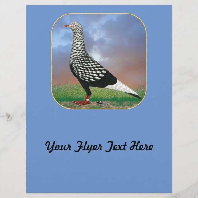 Flygplatsens Pigeon och molnen Reklamblad (Framsidan)