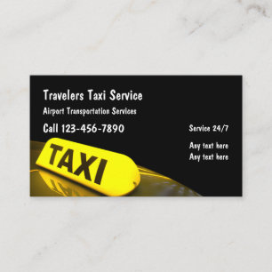 Flygplatsens Taxi Modern Taxi Light Visitkort