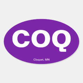 Flygplatskod - Cloquet, Minnesota Ovalt Klistermärke