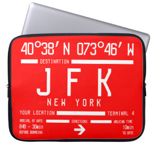 Flygplatskod för New York JFK Internationell Laptop Sleeve