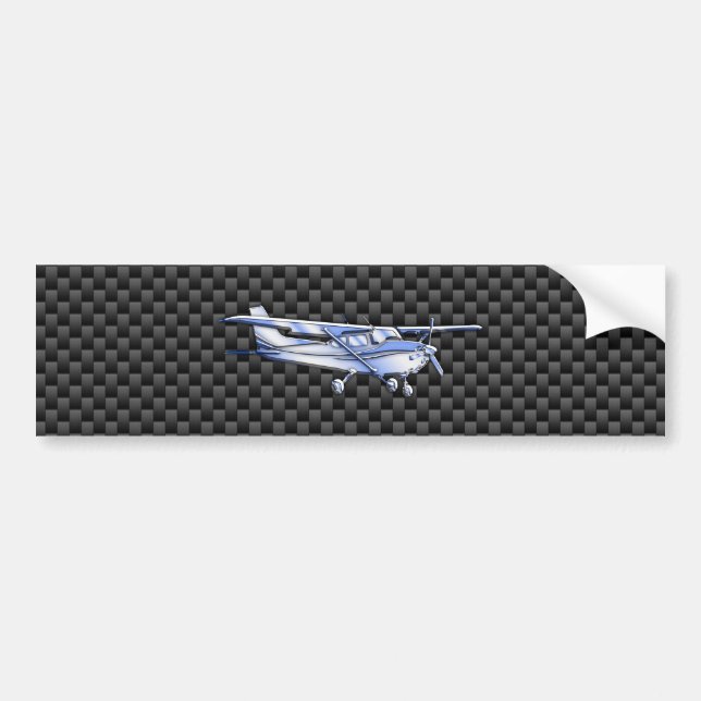 Flygplatskrom som Cessna Black Carbon Fiber Bildekal (Framsidan)