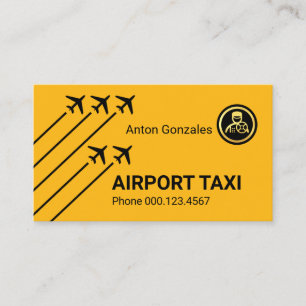 Flygplatstaxi Flygplan Startbana Start Visitkort