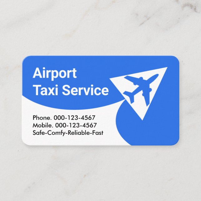 Flygplatstaxi Lyfter  Visitkort (Framsida)
