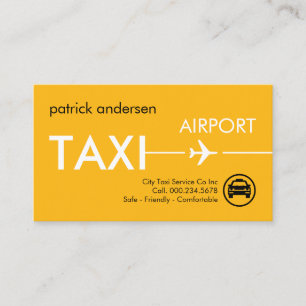 Flygplatstaxiservice Flygplansbana Visitkort