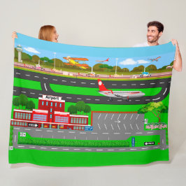 Flygplatsvägar för bilar fleecefilt