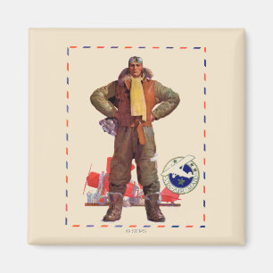Flygpost pilot- magnet