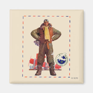 Flygpost pilot- magnet