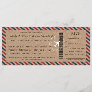 Flygpost stiga ombord passera den bröllopinbjudan inbjudningar