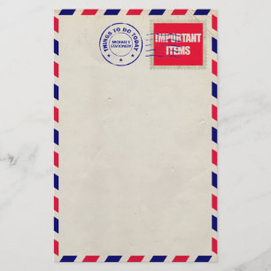 Flygpostförsändelse Brevpapper