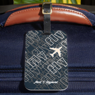 Flygresor med flygbolaget flygplan i luft bagagebricka
