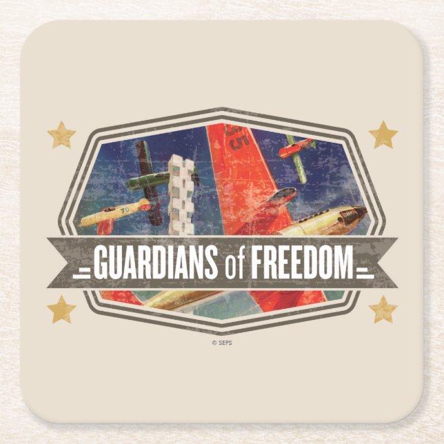 Flygshow Underlägg Papper Kvadrat (Framsidan)