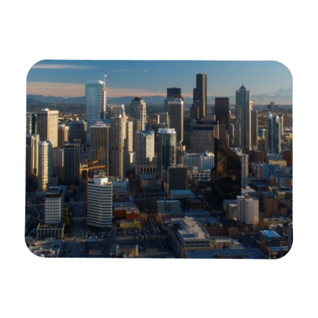 Flygsidan av Seattlestadskylten Magnet (Horisontell)