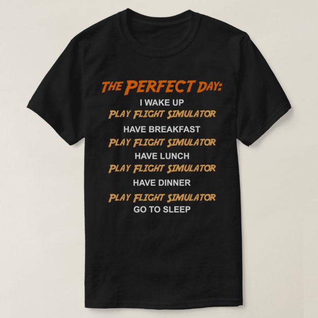 Flygsimulator T Shirt (Design framsida)