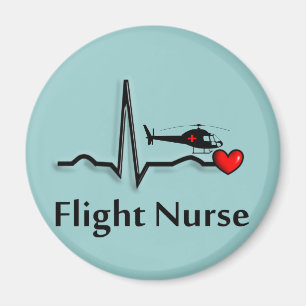 Flygsjuksköterska QRS & helikopterdesign Magnet
