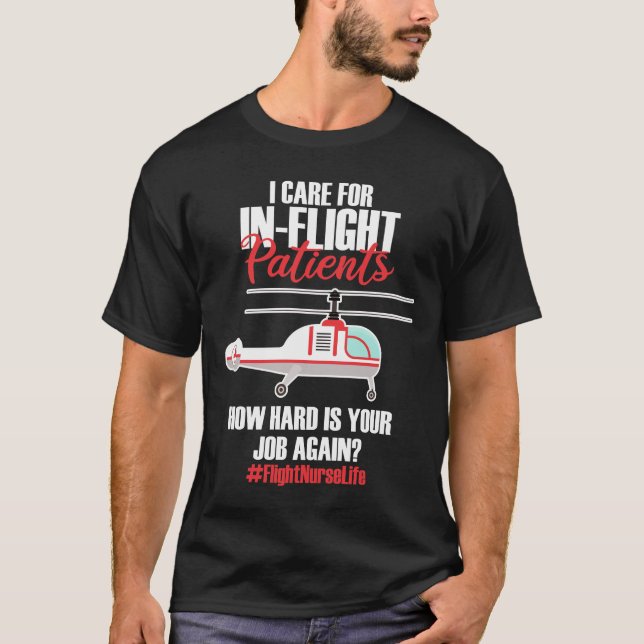 Flygsjuksköterskans livförsäkringsregistrerade sju t shirt (Framsida)