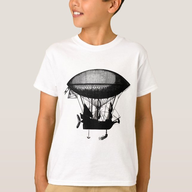 Flygskepp i Steampunk pirat Tee (Framsida)