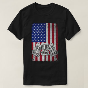 Flygskiva Golf Älskare Manar Women American Flagga T Shirt