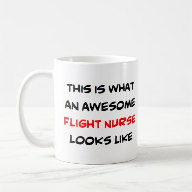 flygsköterska, fantastisk kaffemugg (Vänster)