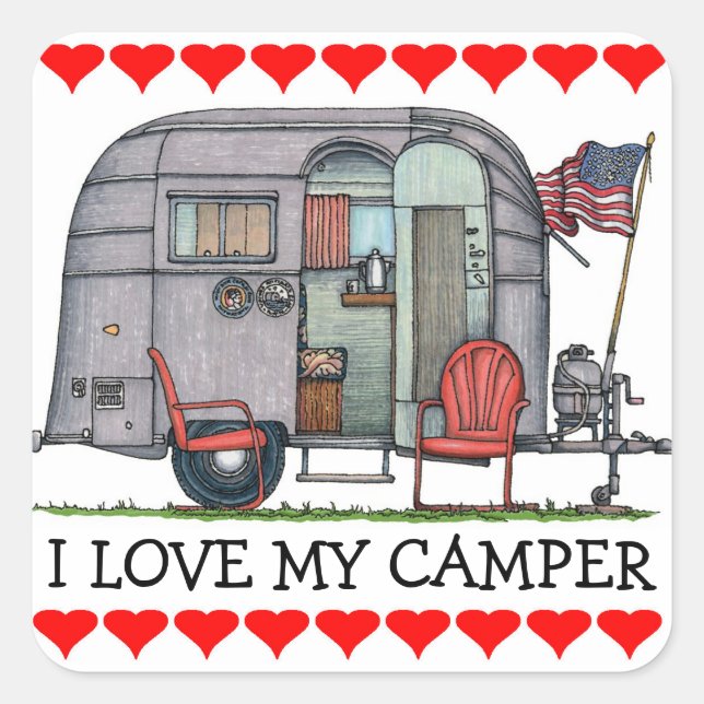 Flygström Fyrkantigt Klistermärke (Framsida)