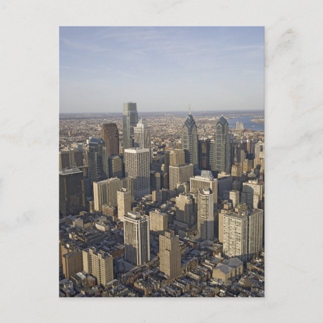 Flygsyn på Philadelphia, Pennsylvania Vykort (Framsida)