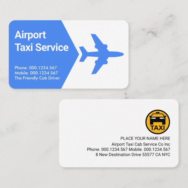 Flygtaxi Startar Visitkort (Fram/baksida)
