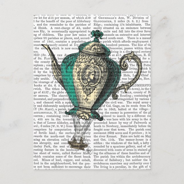 FlygTekanna 1 Grönt och Gult Vykort (Framsida)