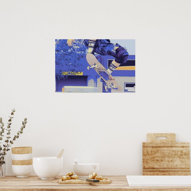 Flygtid - Skateboarder Poster (Kök)