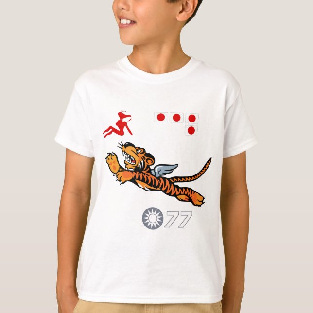 Flygtigrar WWII Nose Art T-shirt (Framsida)
