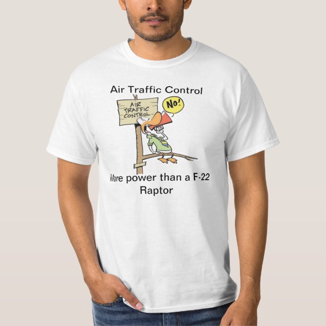 Flygtrafik kontrollerar roligt skämt tee shirt (Framsida)