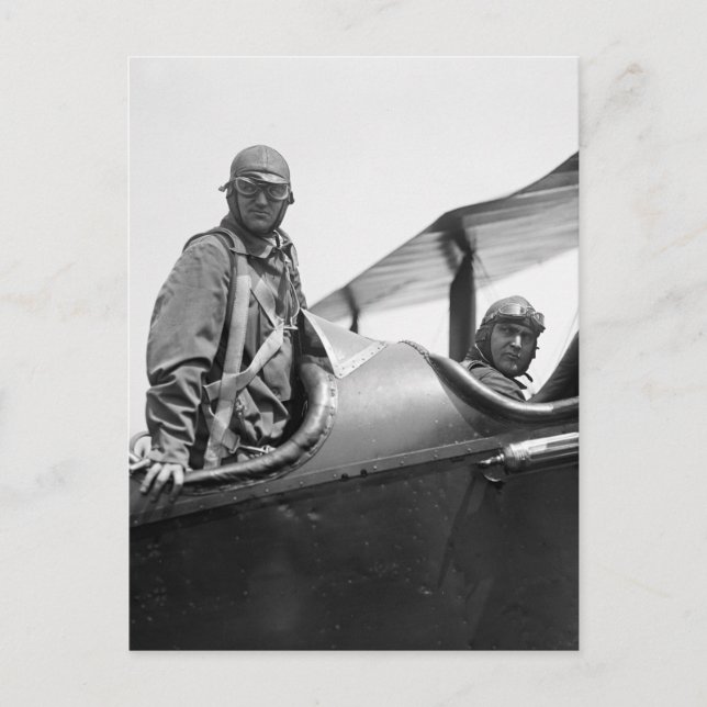 Flygträning, 1920-talet vykort (Framsida)